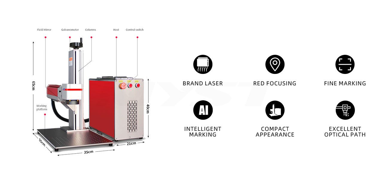 Split Fiber Laser Marking Machine