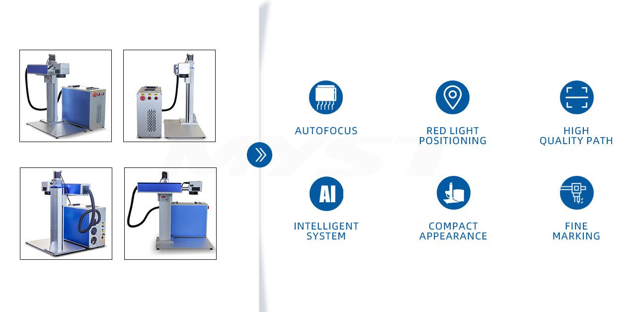 20w 30w 50w Portable Fiber Laser Marking Machine With Autofocus Device