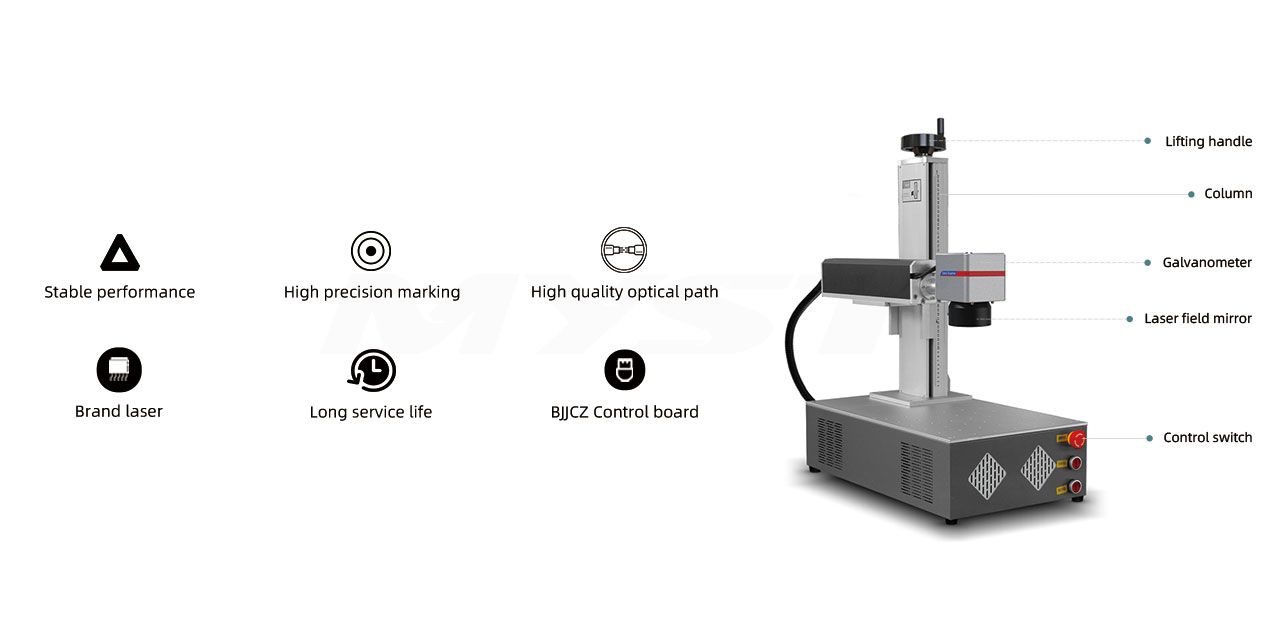 20/30/50W Desktop Style Fiber Laser Marking Machine