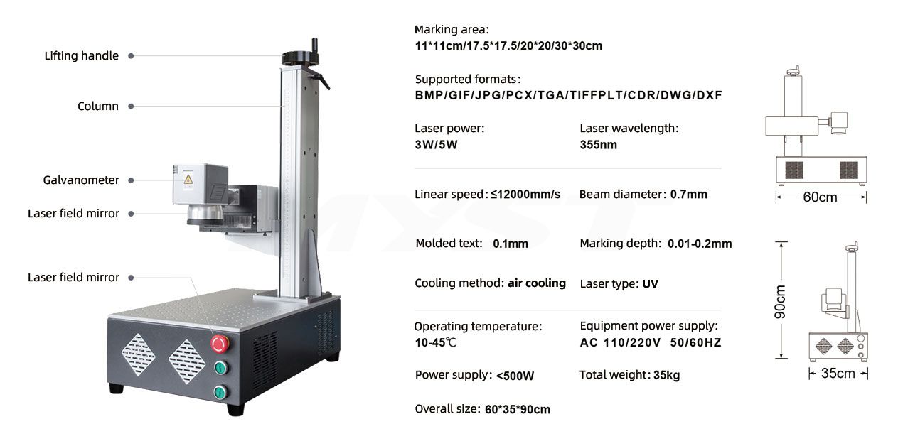 Desktop Integrated UV Laser Marking Machine