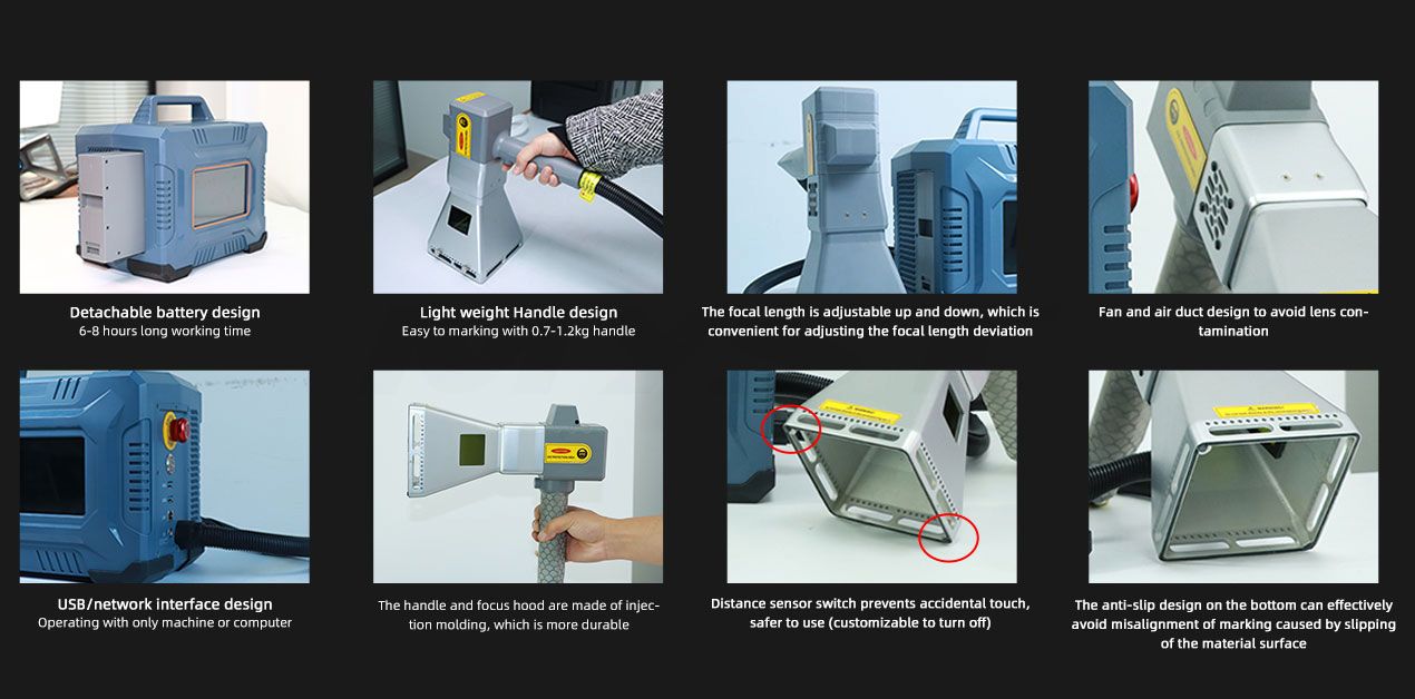 Economical Portable Mini Handheld Fiber Laser Marking Machine Price for Metal and Plastic